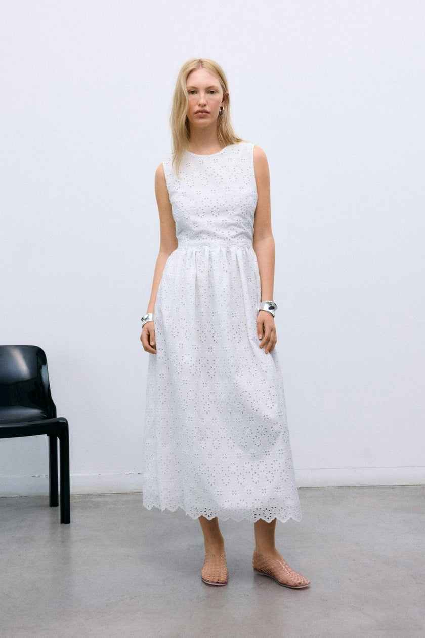 Sakura Woman Long Dress Pure Cloud