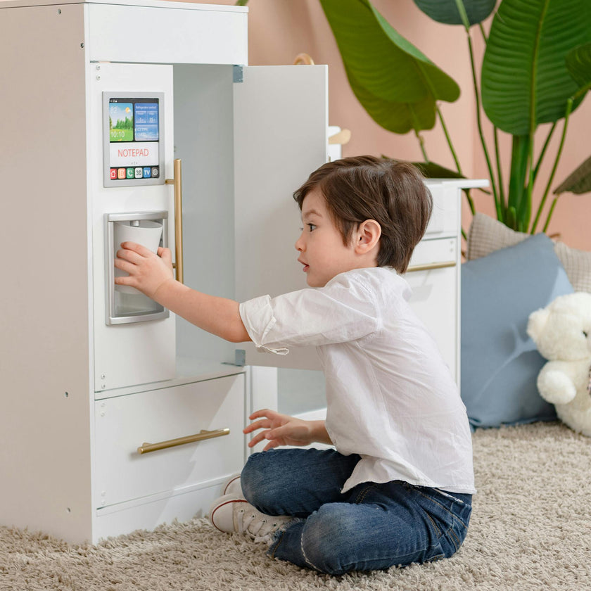 Little Chef Charlotte Modern Play Kitchen, White/Gold