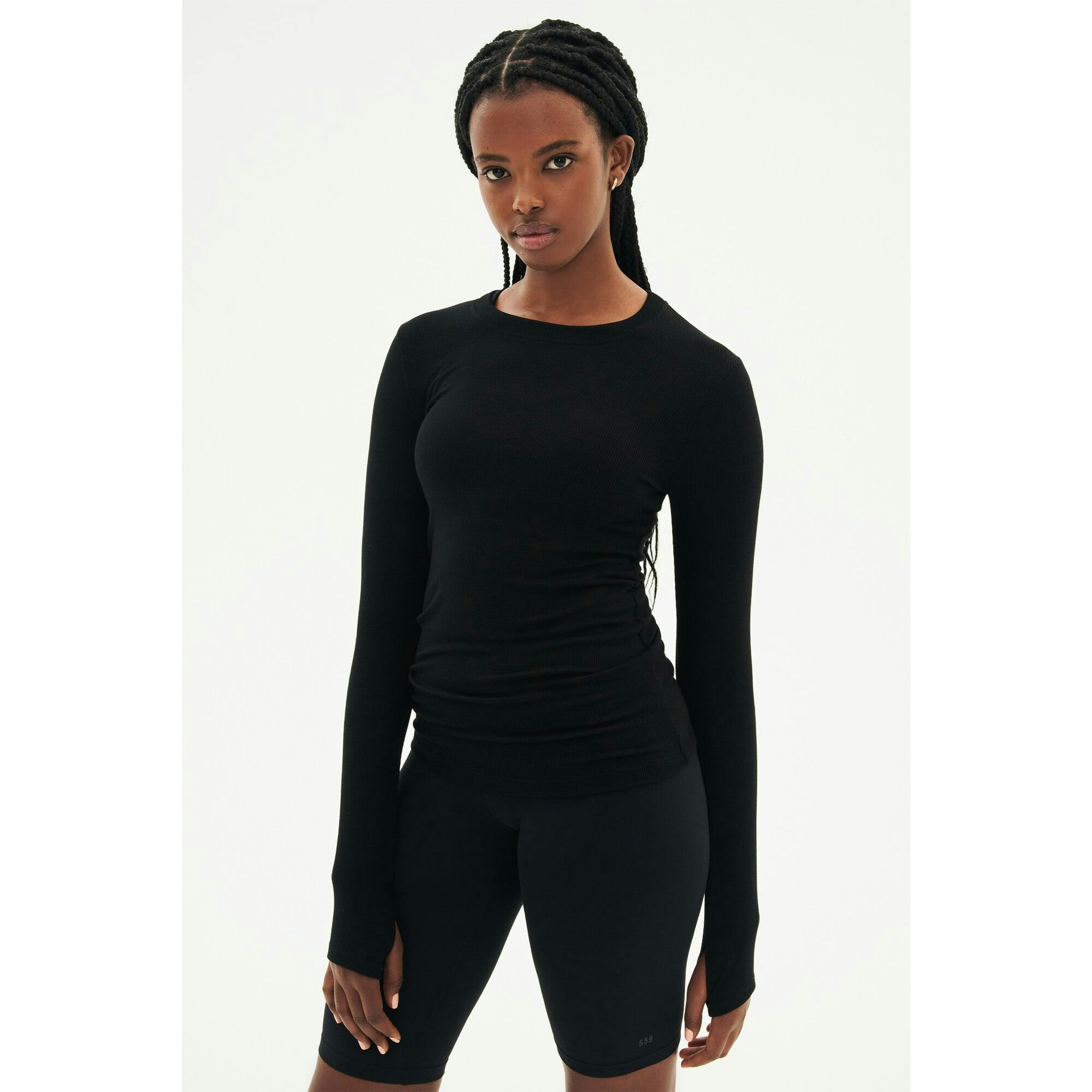 Louise Rib Long Sleeve - Black