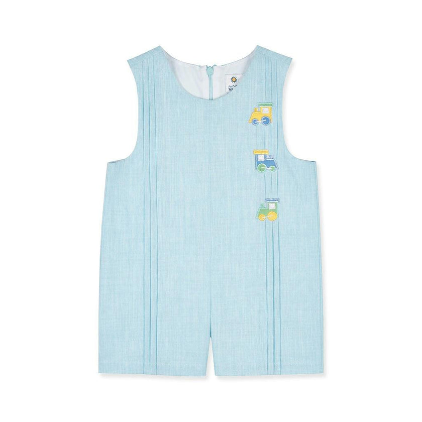 Linen Look Shortall With Trains