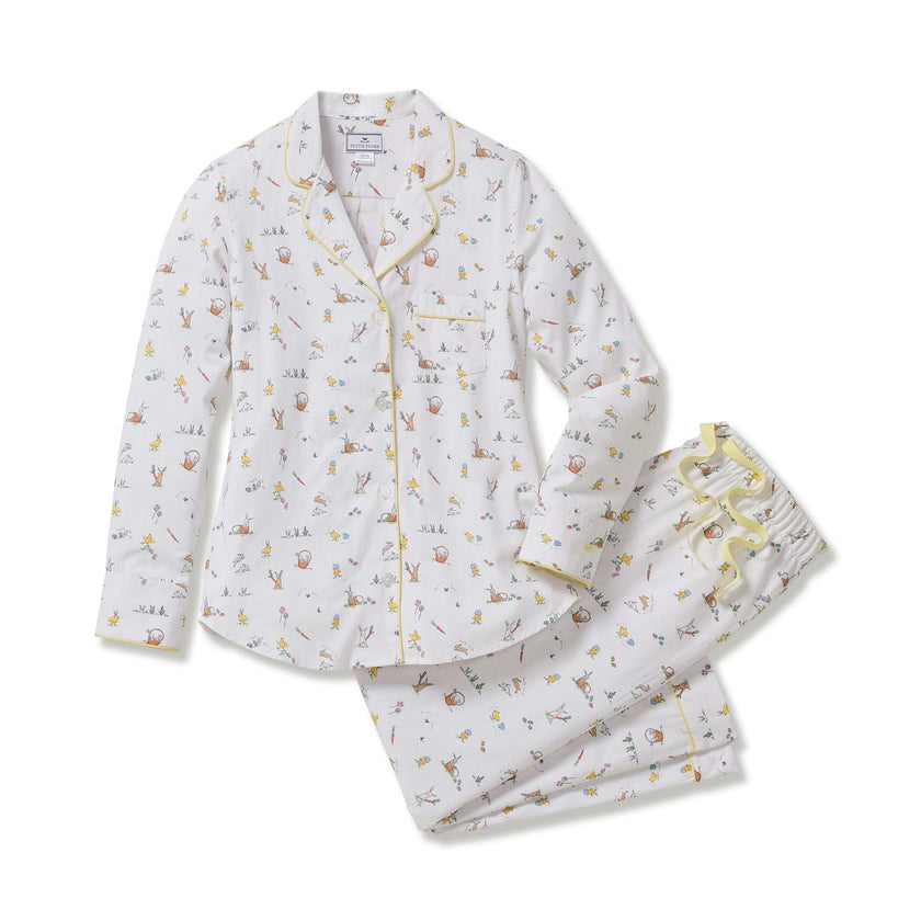 Women's Twill Pajama Set in Easter Frolic
