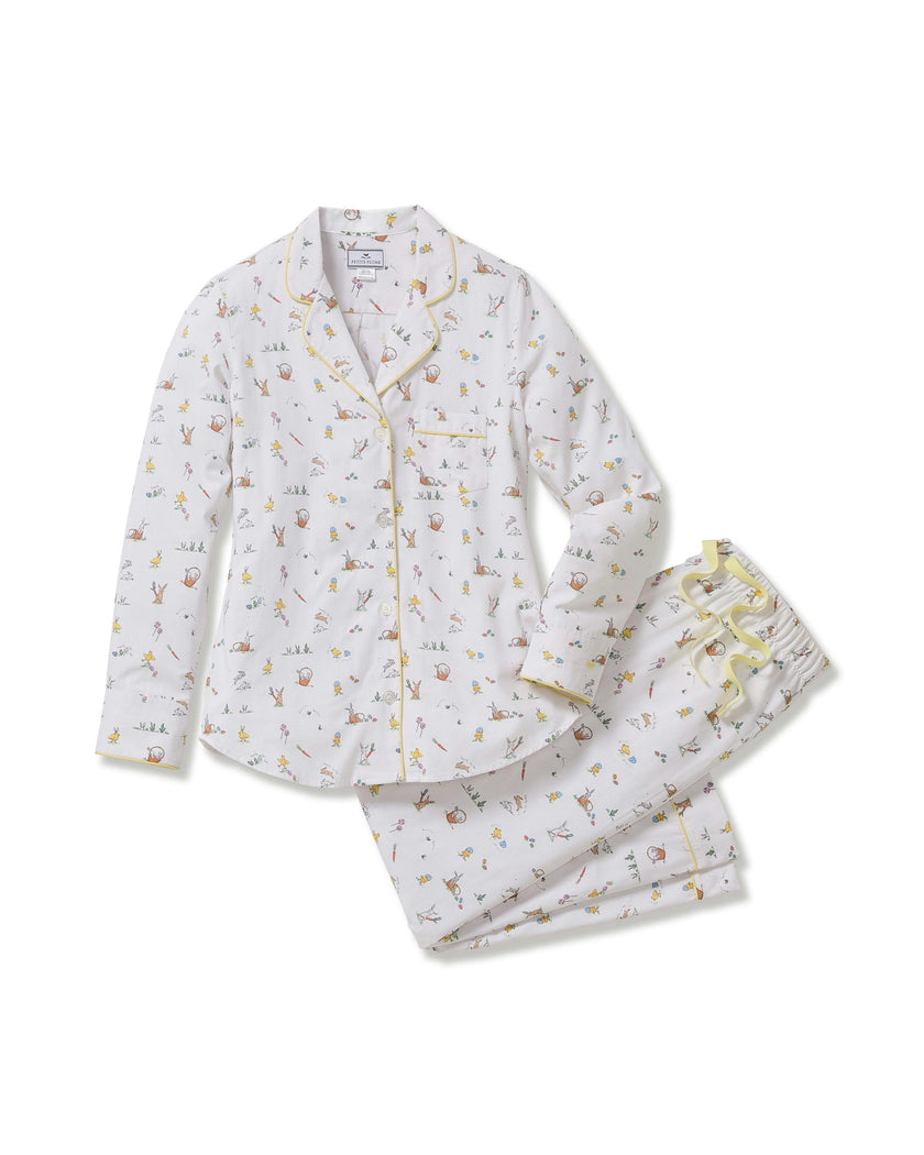 Women's Twill Pajama Set in Easter Frolic