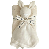 Pique Blanket and Bunny Lovey Gift Set - Light Grey