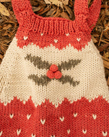 Intarsia Romper - Red