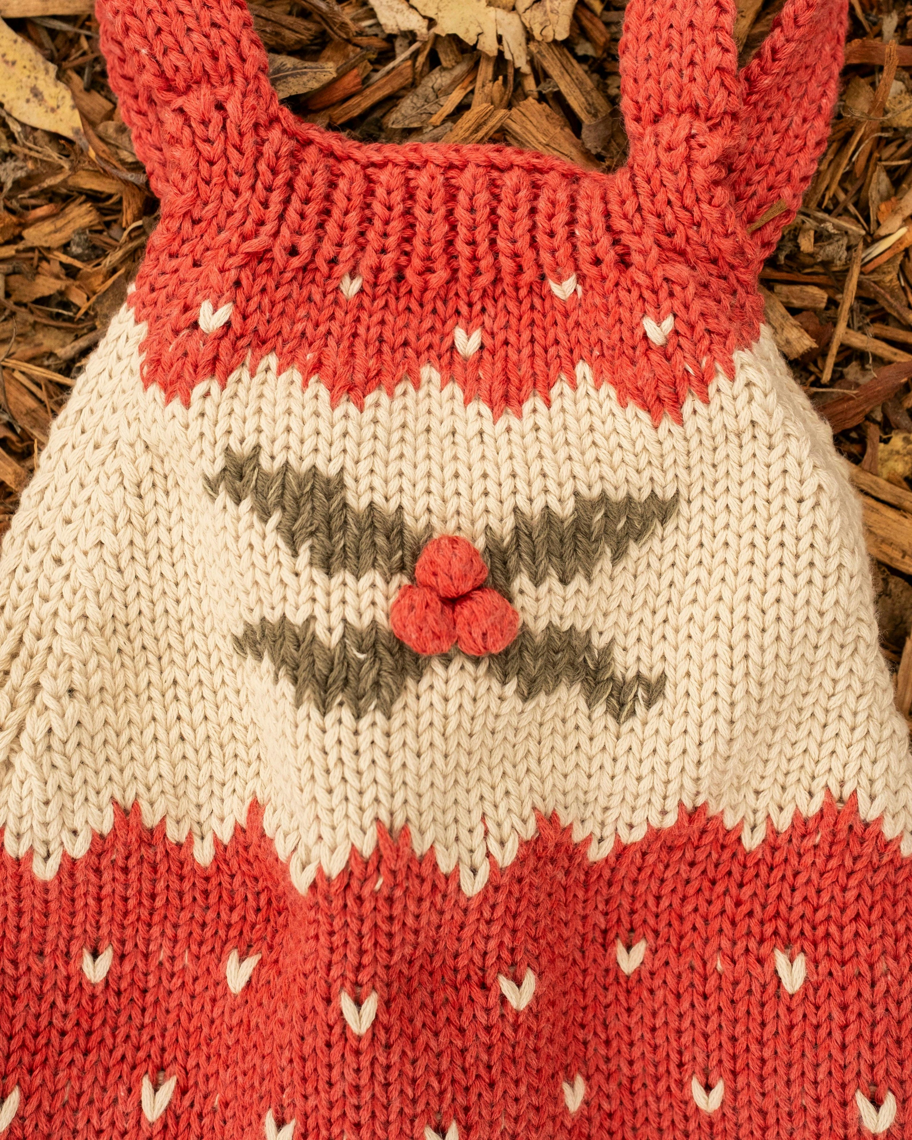 Intarsia Romper - Red