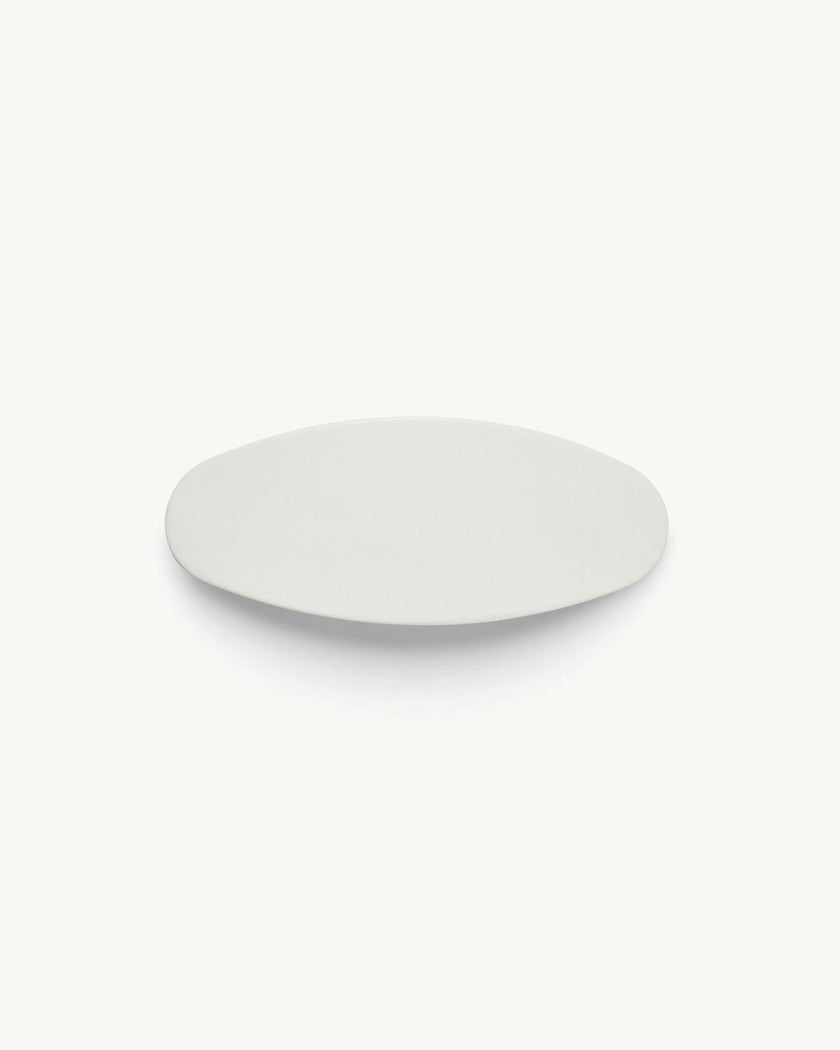 Jumbo Oval Barrette in White Matte