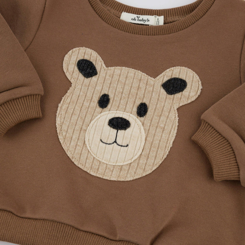 Teddy Face Applique Brooklyn Boxy