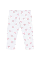 Pink Heart Print Pima Leggings