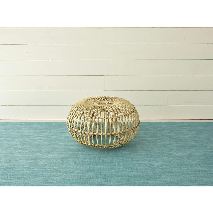 Mini Basketweave Floor Mat, Turquoise