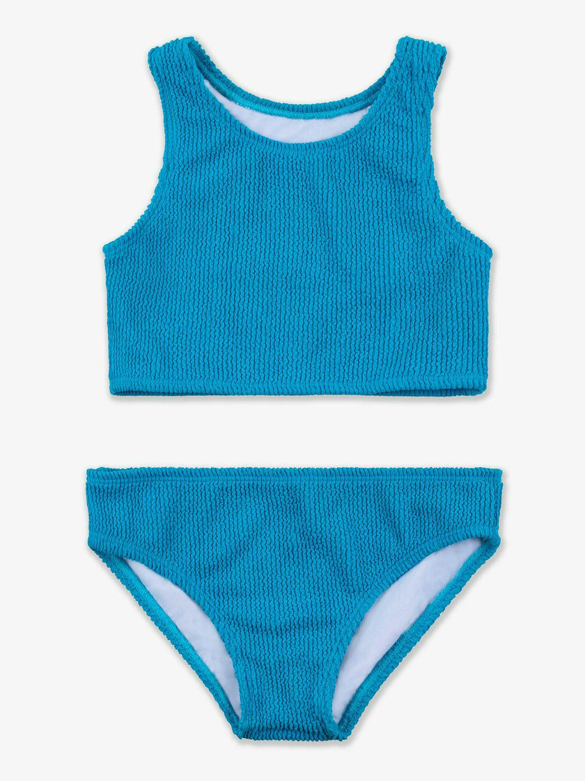 Meredith - Crinkle Two Piece Tankini Swimsuit