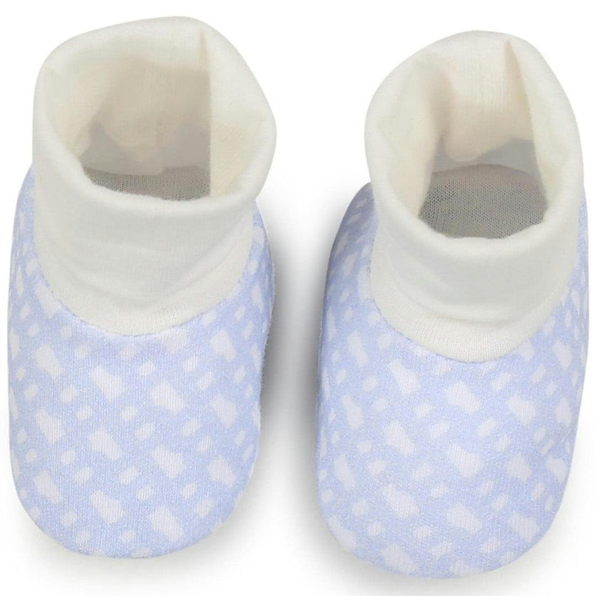 Pale Blue Hat & Booties Set