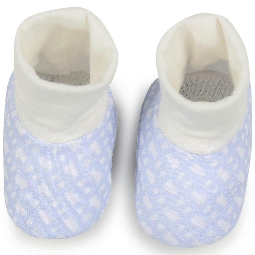 Pale Blue Hat & Booties Set