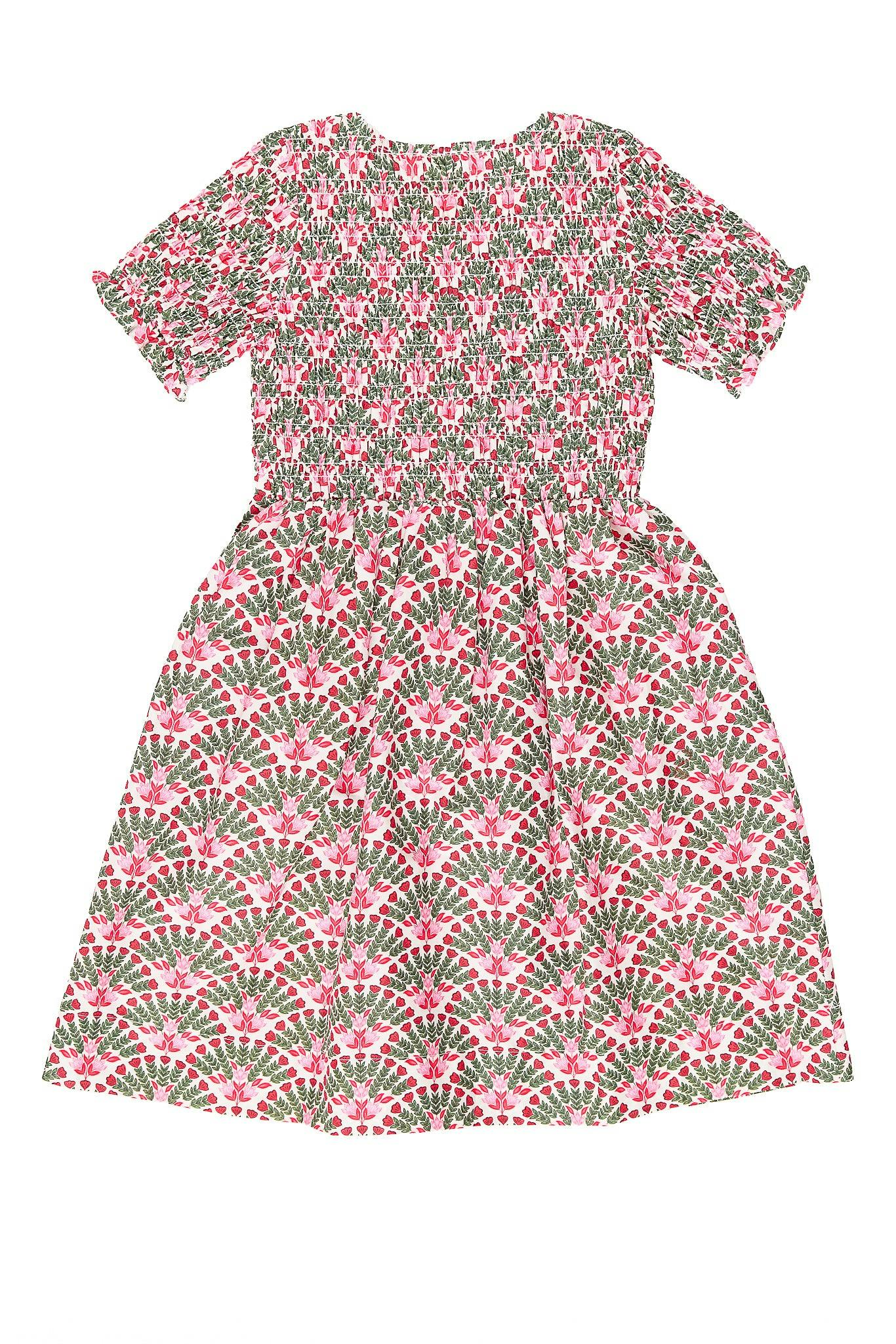 Mini Parker Dress in Floral Fan