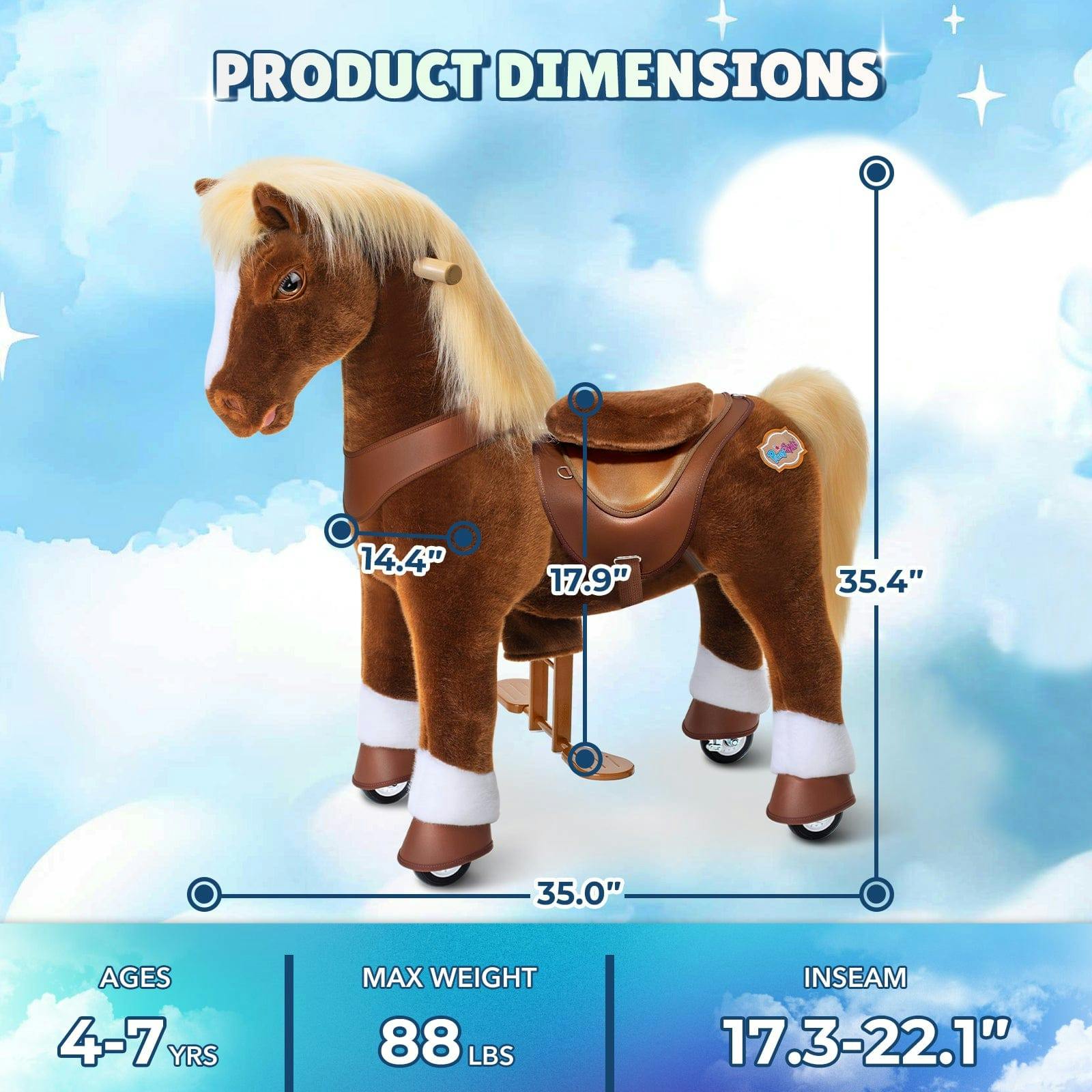 Model Y® Horse Ride-On Toy Age 4–7 – Brown