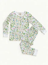 Children's Two Piece Organic Pajamas - Tropical Garden