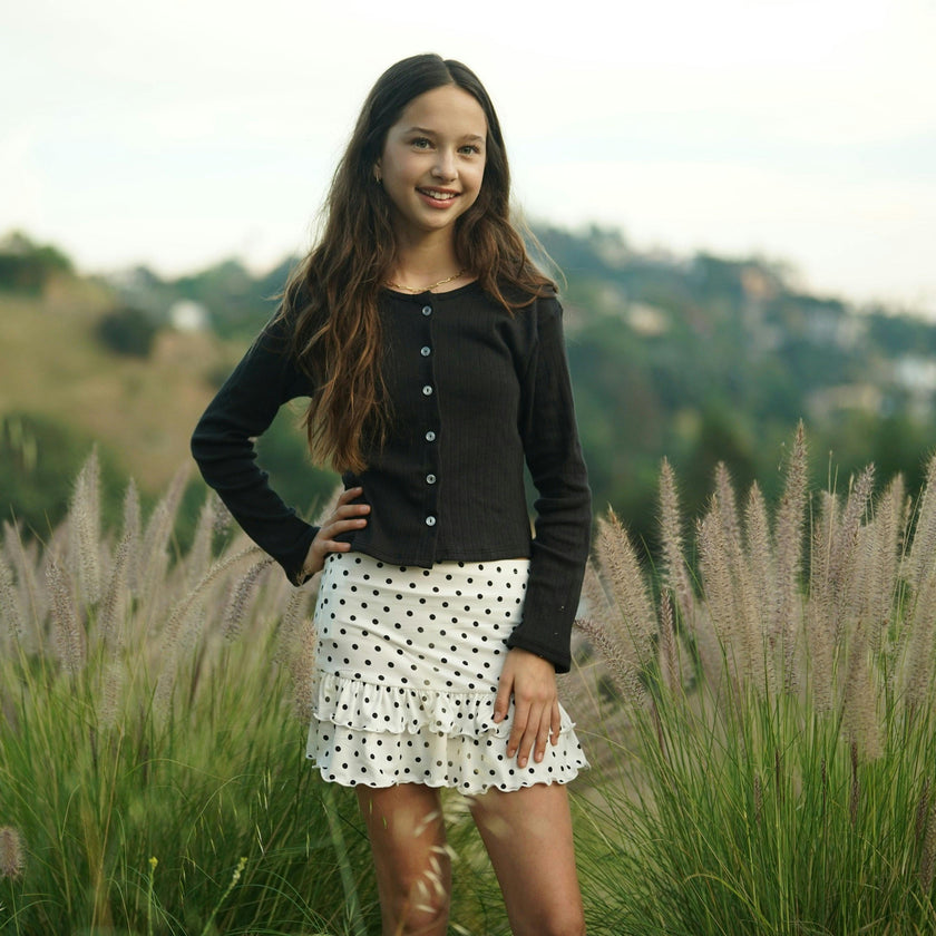 Girls Pointelle Cardigan