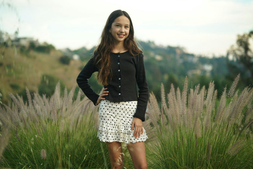 Girls Pointelle Cardigan