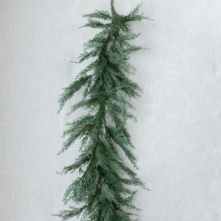 9' Faux Cedar Garland Evergreen