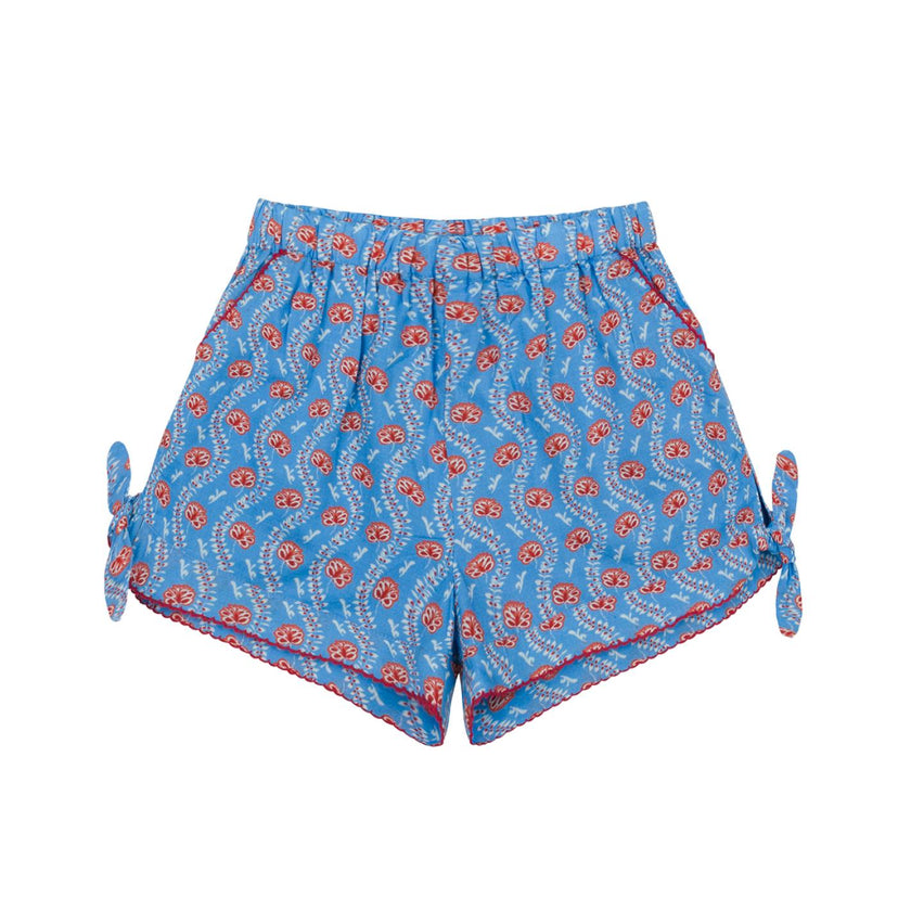 Girls Blue Primrose Tie-Knot Short
