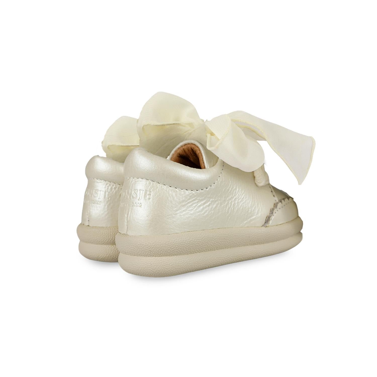 Brookli Sneakers | Off White Metallic Leather
