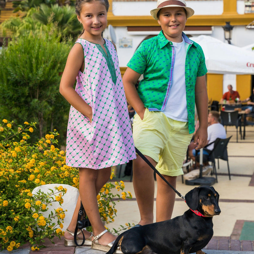 Puppies Pink Shift Dress