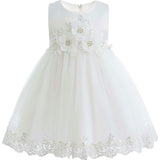 Embroidered Blooming Bow Dress