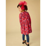 Long Sleeve Wrap Neck Dress, Purple