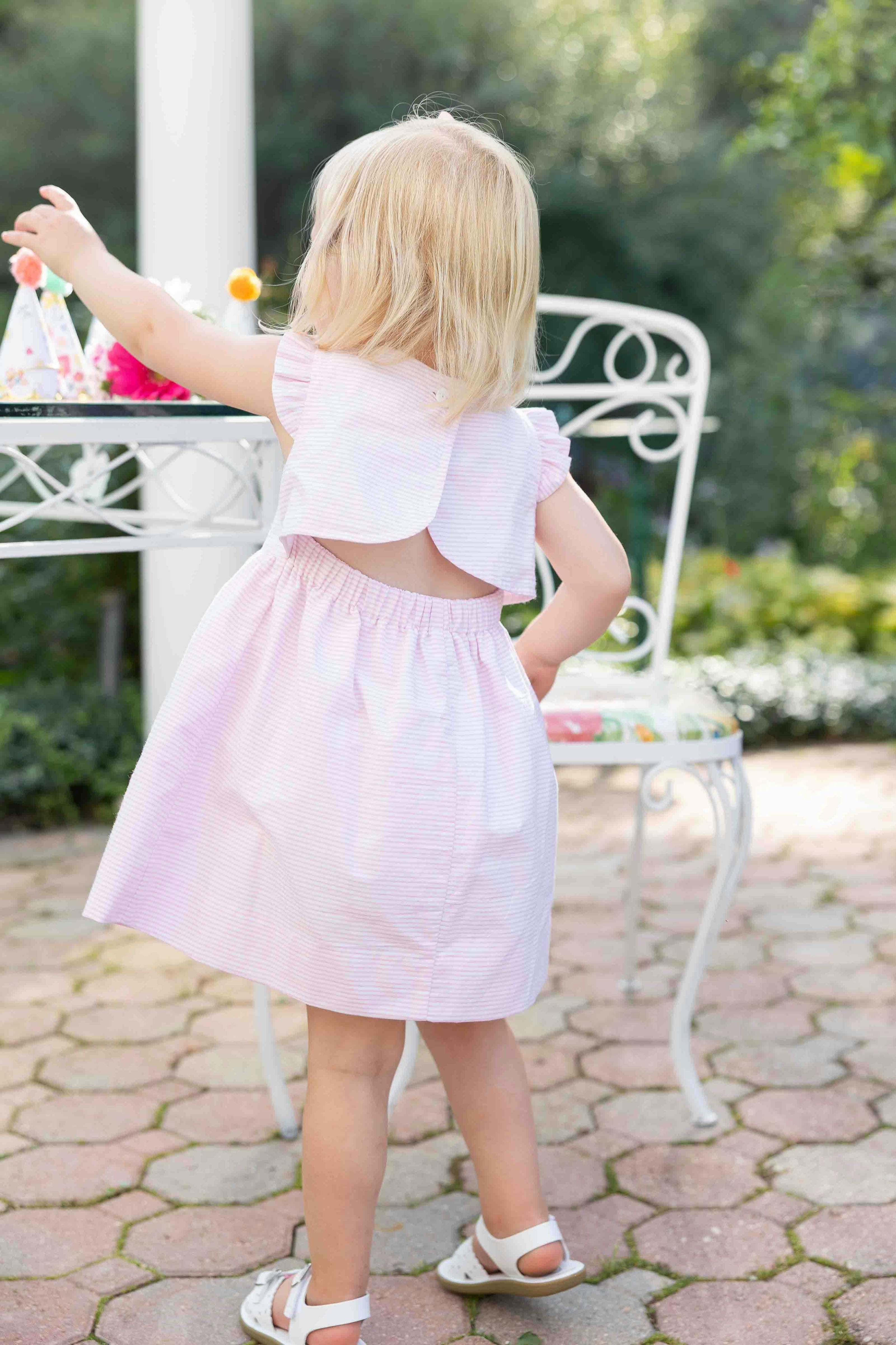Seersucker Dress with Cupcakes