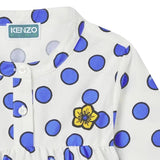 KENZO KIDS Poplin Cotton Daisy Dot Dress