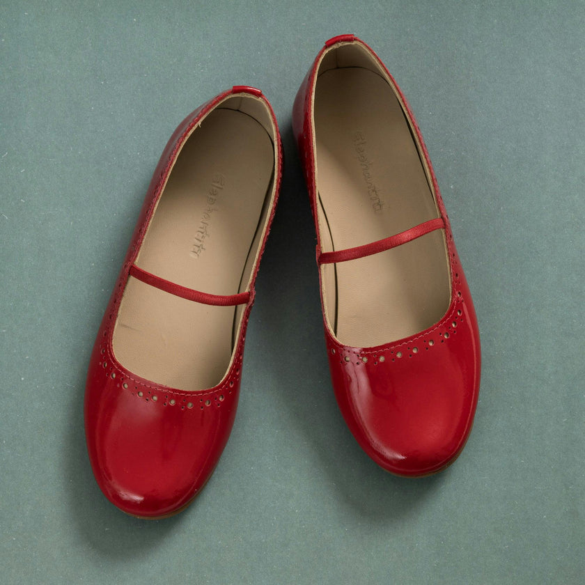 Sasha Ballet Flat | Red Leather