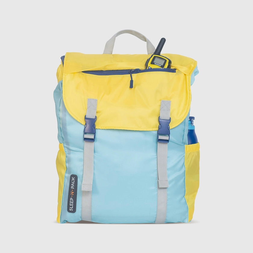 Sleep-N-Pack™ – Big Kid Size | Color Block Cali Teal, Buttercup Yellow & Navy Blue