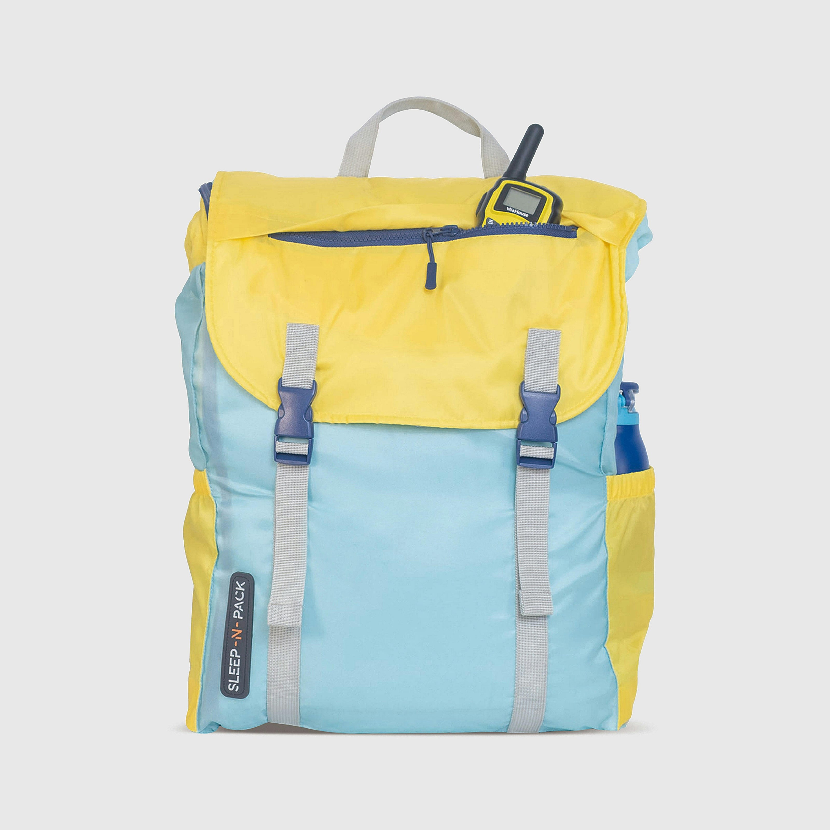 Sleep-N-Pack™ – Big Kid Size | Color Block Cali Teal, Buttercup Yellow & Navy Blue