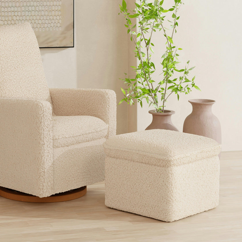 Babyletto Cali Storage Ottoman in Shearling
