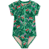 Rash Guard One-Piece Swimsuit, Green