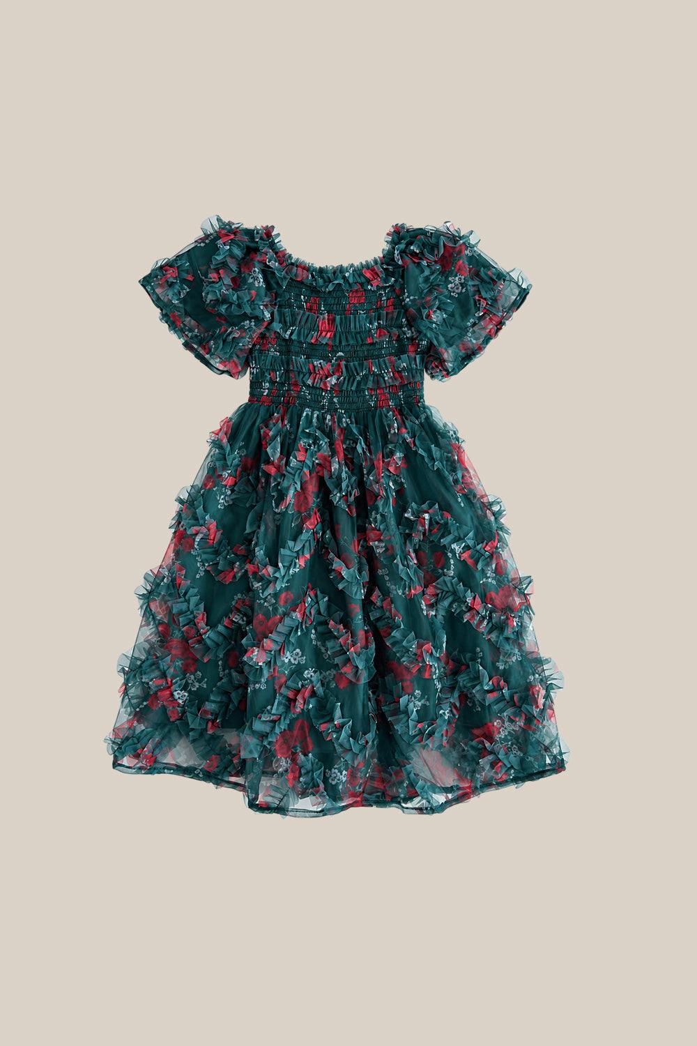Mini Florentina Dress in Emerald Truly Madly Deeply