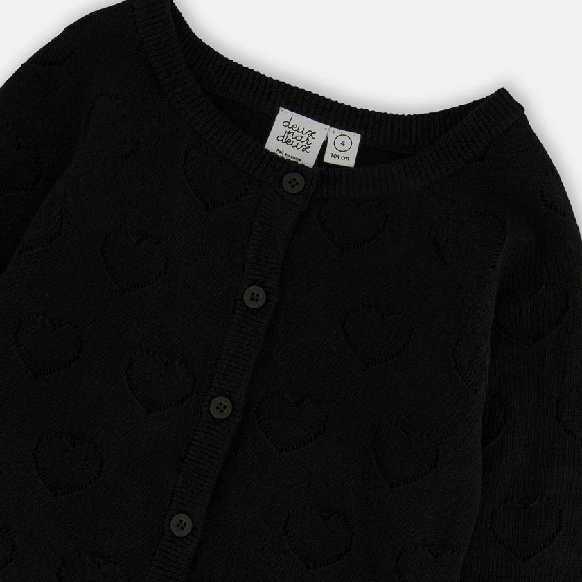 Pointelle Knit Cardigan
