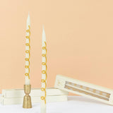 Gold Swirl Taper Candles