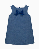 Georgina Bow Dress in Blue