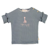 Navy Giraffe Print T-shirt