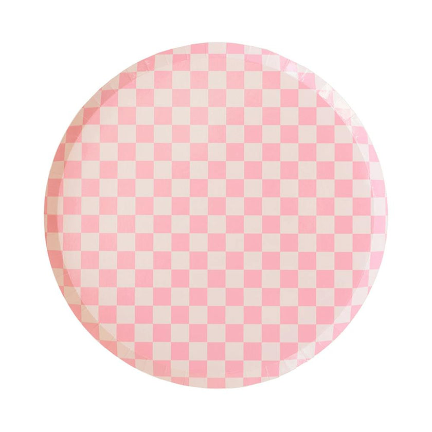 Check It! Tickle Me Pink Dinner Plates
