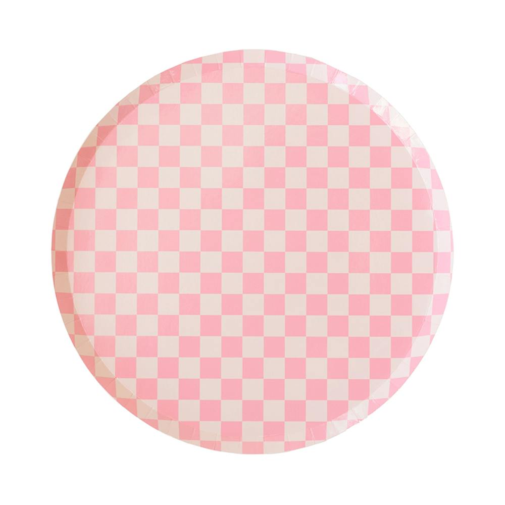 Check It! Tickle Me Pink Dinner Plates