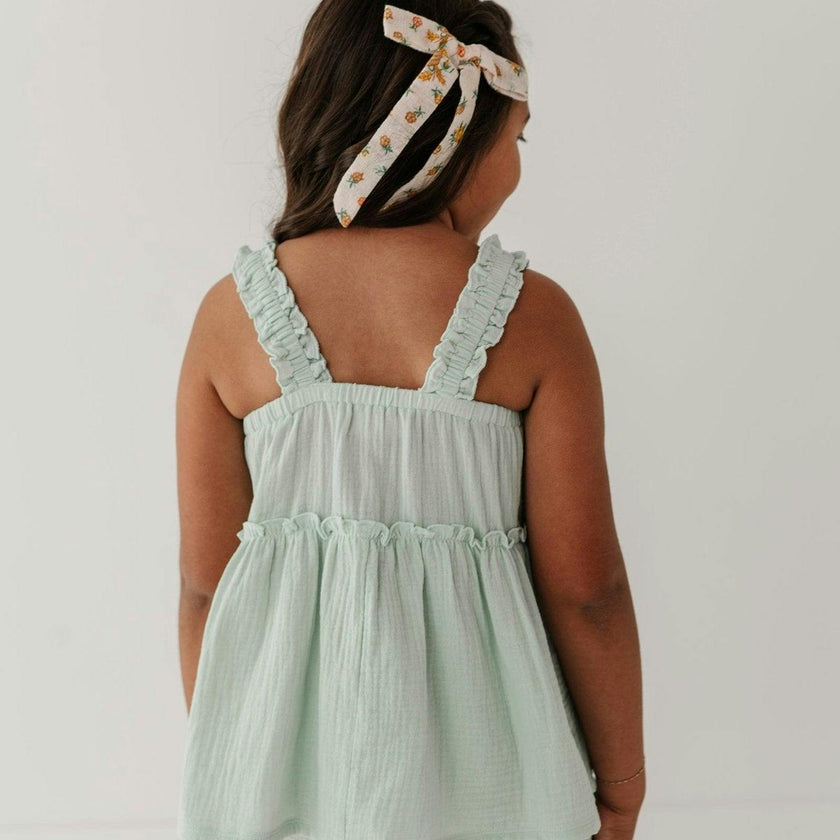 Ruffle Gauze Tank
