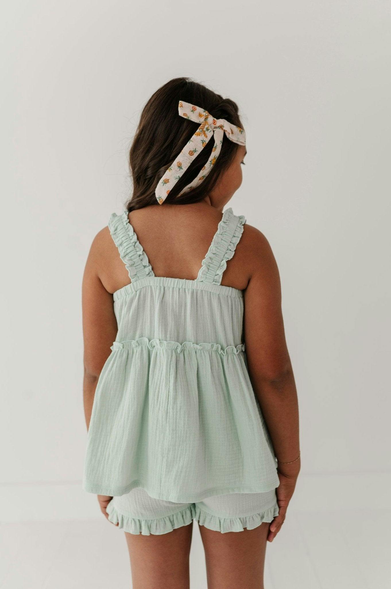 Ruffle Gauze Tank