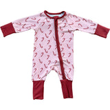 Long Sleeve Zip Romper Hair Bow