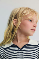 Azalea Polo Summer Midnight Mini Knit Stripes