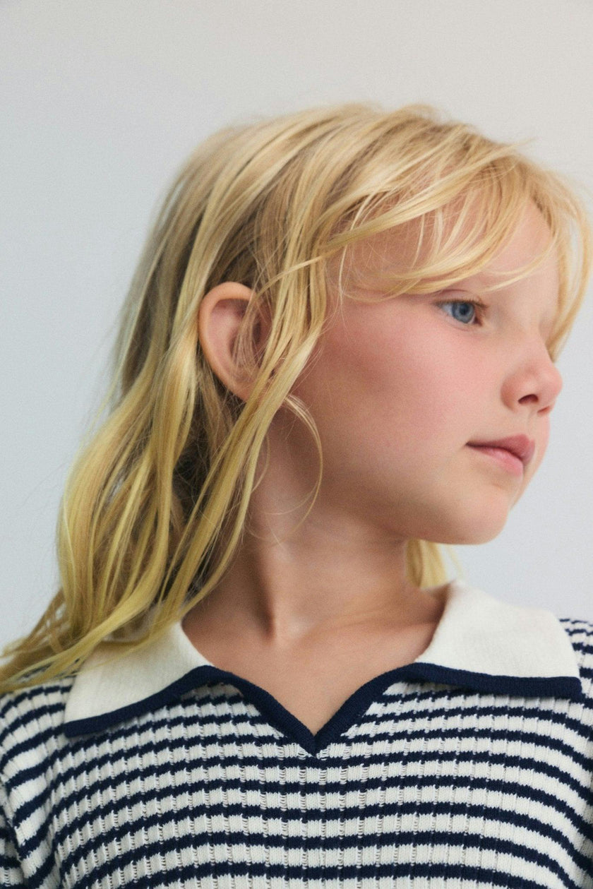Azalea Polo Summer Midnight Mini Knit Stripes