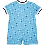 Printed Knit Shortall With Fire Truck