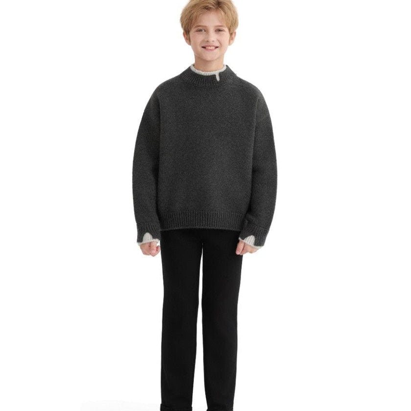 Dark Gray Classic Knit Sweater