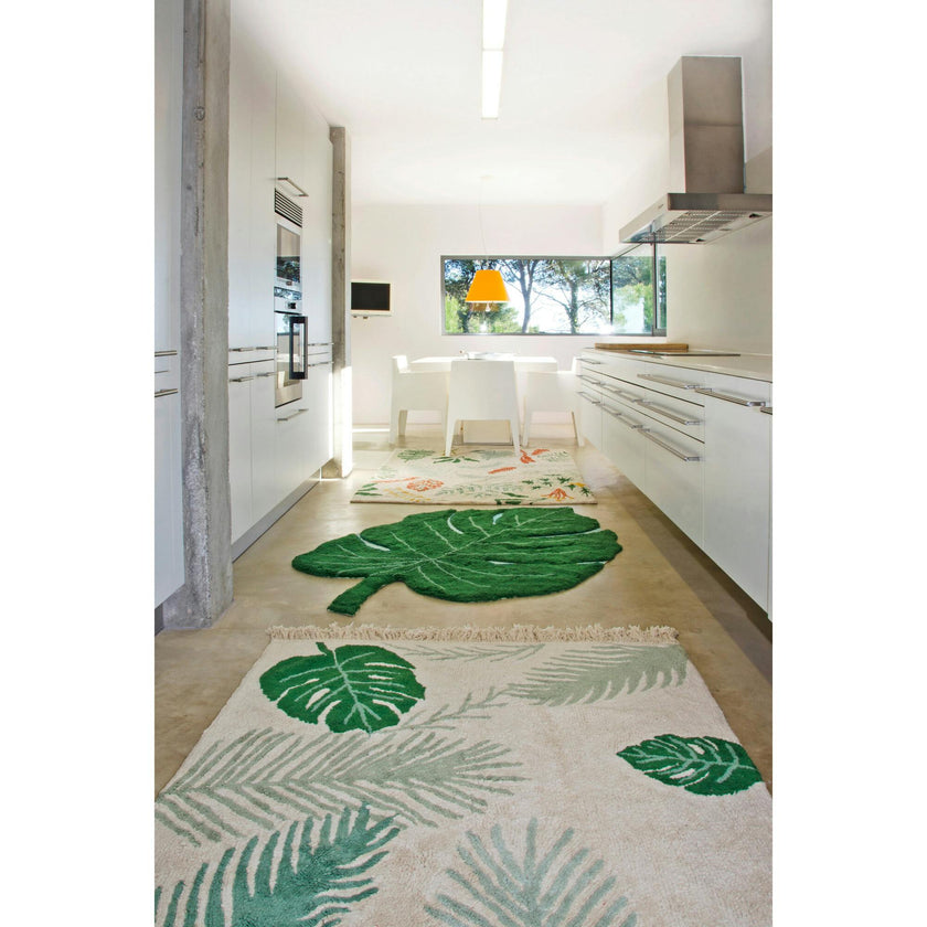 Monstera Leaf Washable Rug