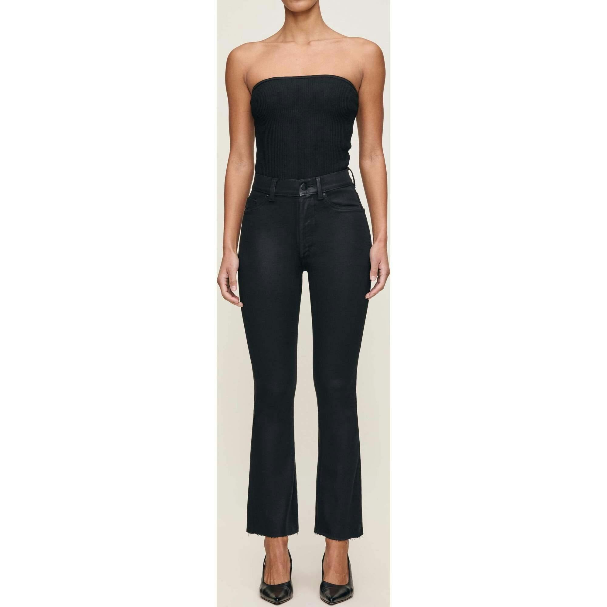 Bridget Boot High Rise Instasculpt™ Crop Jeans Black Coated